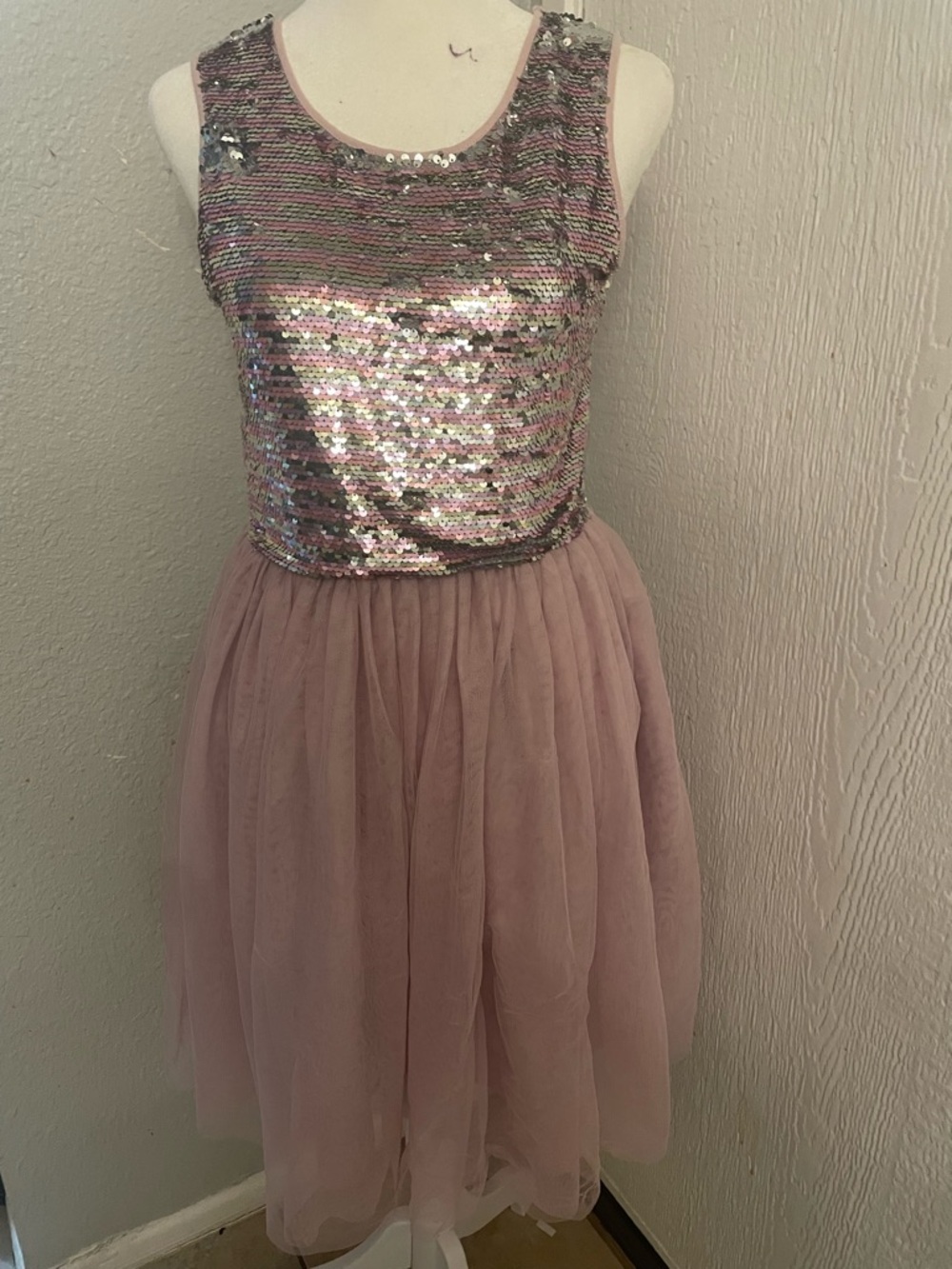 The Children's Place Pink Sequin Bodice Tulle Dress